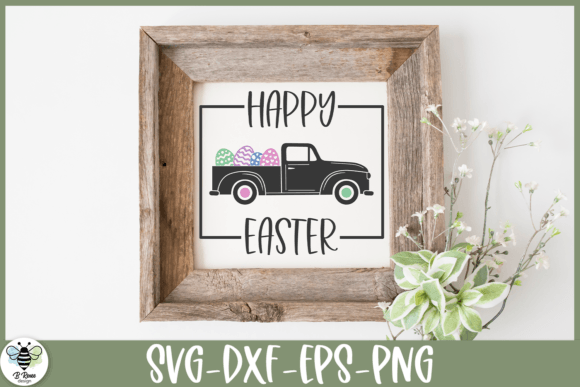 Download Happy Easter Vintage Truck Sign SVG - Happy easter Collection