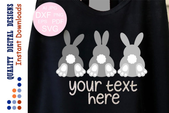 Download Bunny Gray Happy Easter Shirt Design SVG - Happy easter Collection