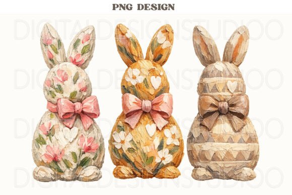 Download Floral Easter Bunny PNG Bundle, Bunny - Easter bunny png bundle Collection
