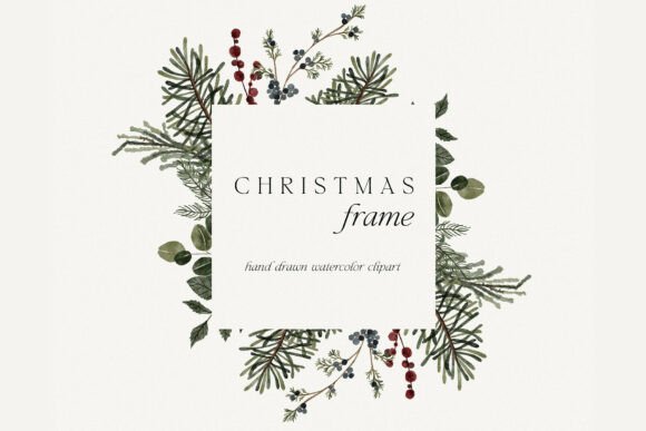 Download Winter Delicate Watercolor Frame Clipart - Delicate watercolor Collection