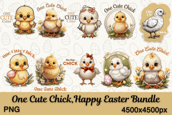 Download One Cute Chick,Happy Easter Png Bundle - Happy easter Collection