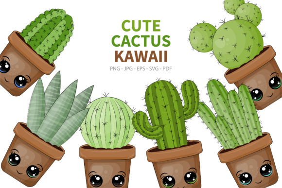 Download Cartoon Cactus Kawaii, Clipart Cactus - Premium Resources