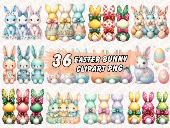 Download Happy Easter PNG Coquette Easter Bunny - Happy easter Collection