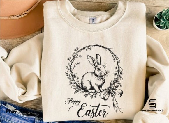 Download Happy Easter Wreath Rabbit Bunny Spring - Happy easter Collection
